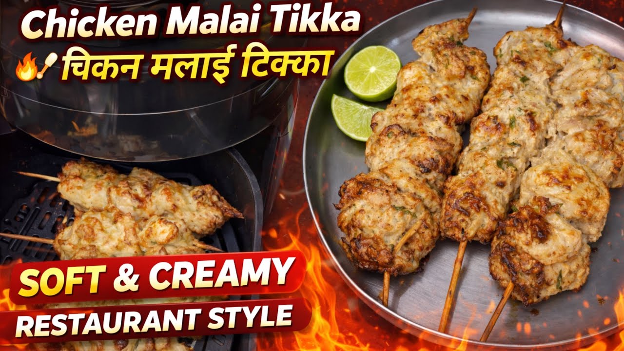 Creamy Chicken Malai Tikka Recipe 😋🔥 | घर जैसा सॉफ्ट मलाई टिक्का बनाएँ