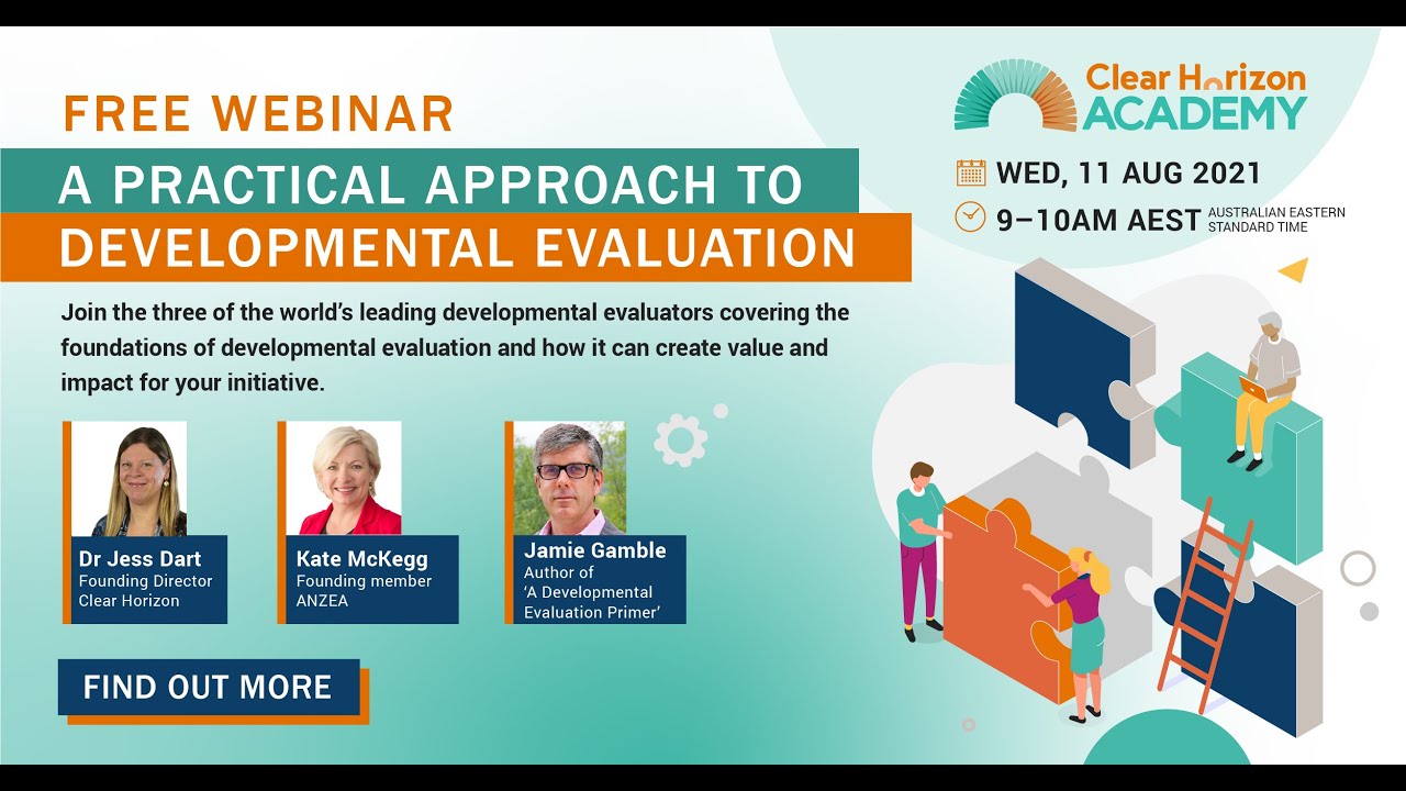 Webinar: A practical approach to Developmental Evaluation (DE)