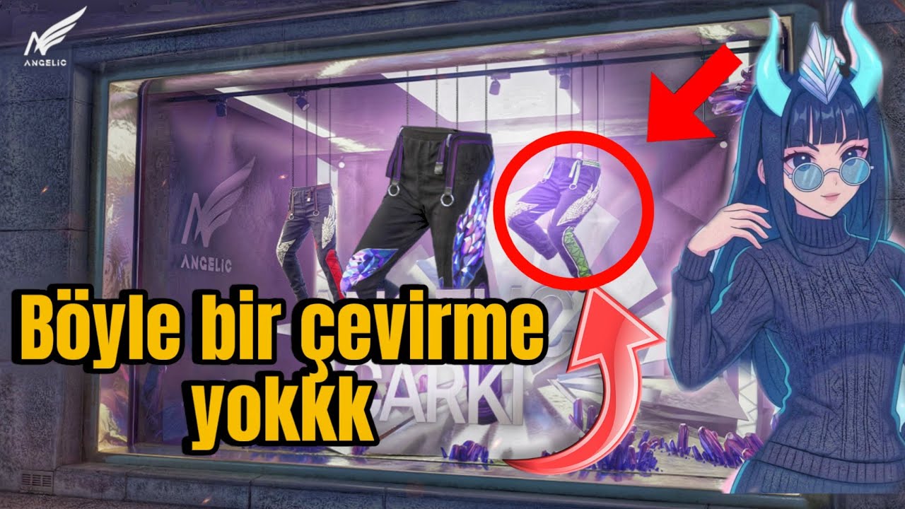 FREE FİRE MOR MELEK PANTOLONU gelmiş ve bizde çevirdik #keşfetteyiz #freefire #edit #games #öneçıkar
