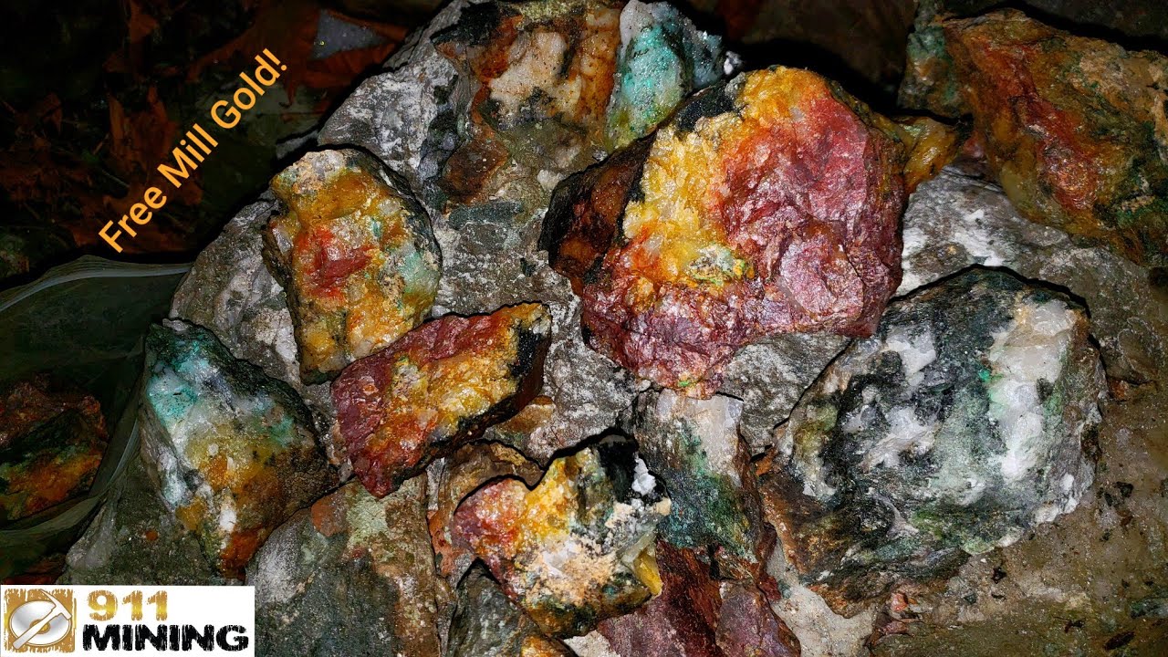 Free Mill Gold In A Malachite & Oxide Stained Quartz Vein! (High Grade)