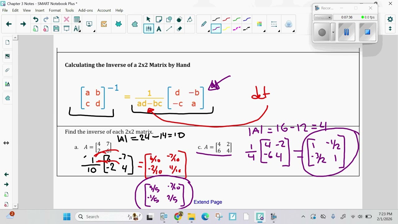 3 8 Inverse Matrix