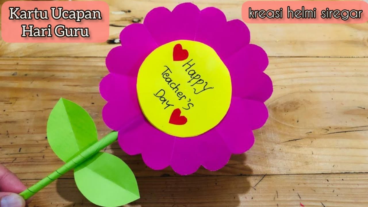 Cara Membuat Kartu Ucapan Selamat Hari Guru dari Kertas Origami || Kartu Ucapan Hari Guru Simple