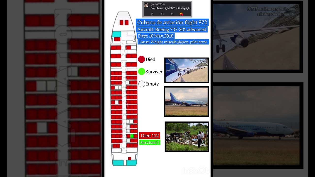 cubana de aviación flight 972 (seat map) #airplane #airdisasters #aviation #planecrash #cubana972