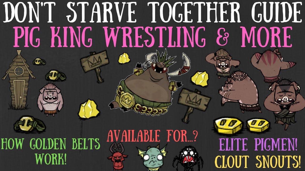 Pig King Wrestling Minigame, Golden Belts, Clout Snouts & Elite Pigmen - Don't Starve Together Guide