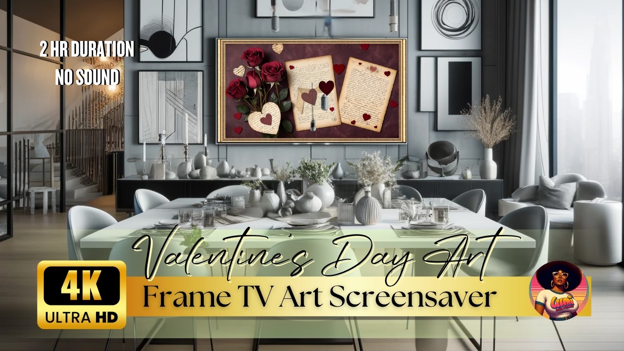 Written with LOVE Gold Frame WALL ART | #tvart #4k #frametvart #framedart #homedecor #valentinesday