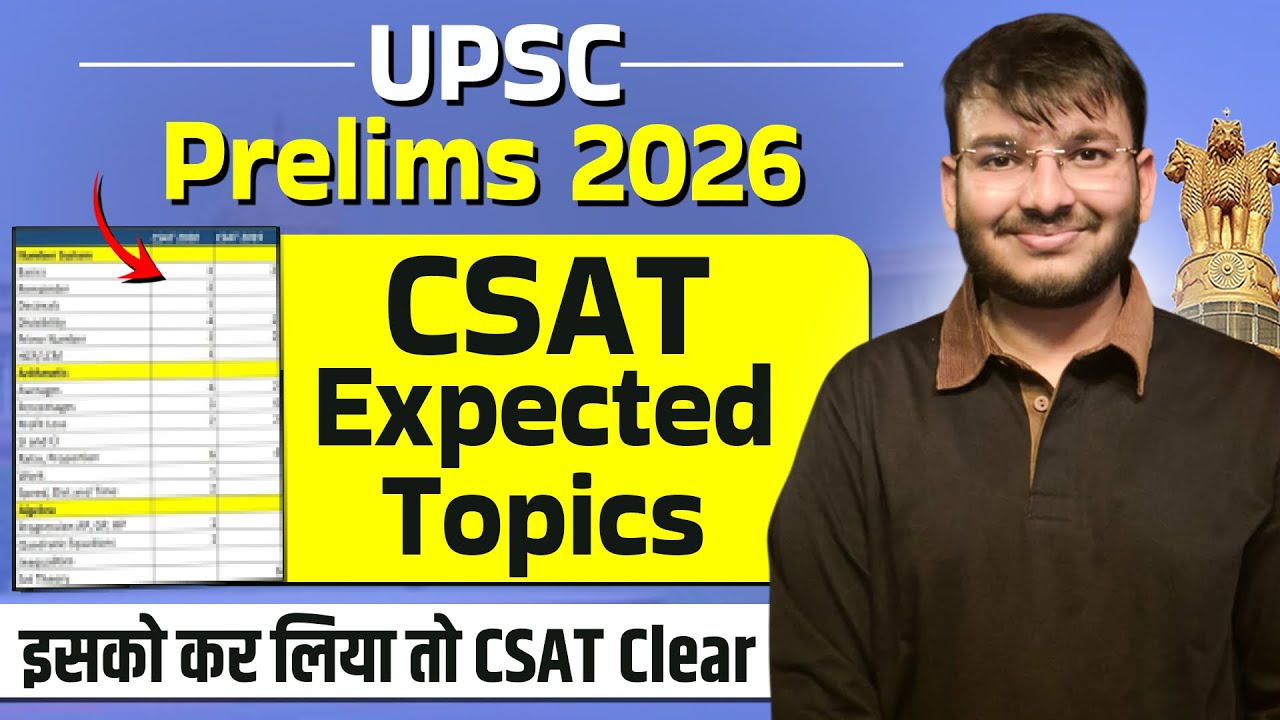 The Ultimate CSAT Strategy For UPSC Prelims 2026 | Most Expected & High Priority Topics UPSC CSAT