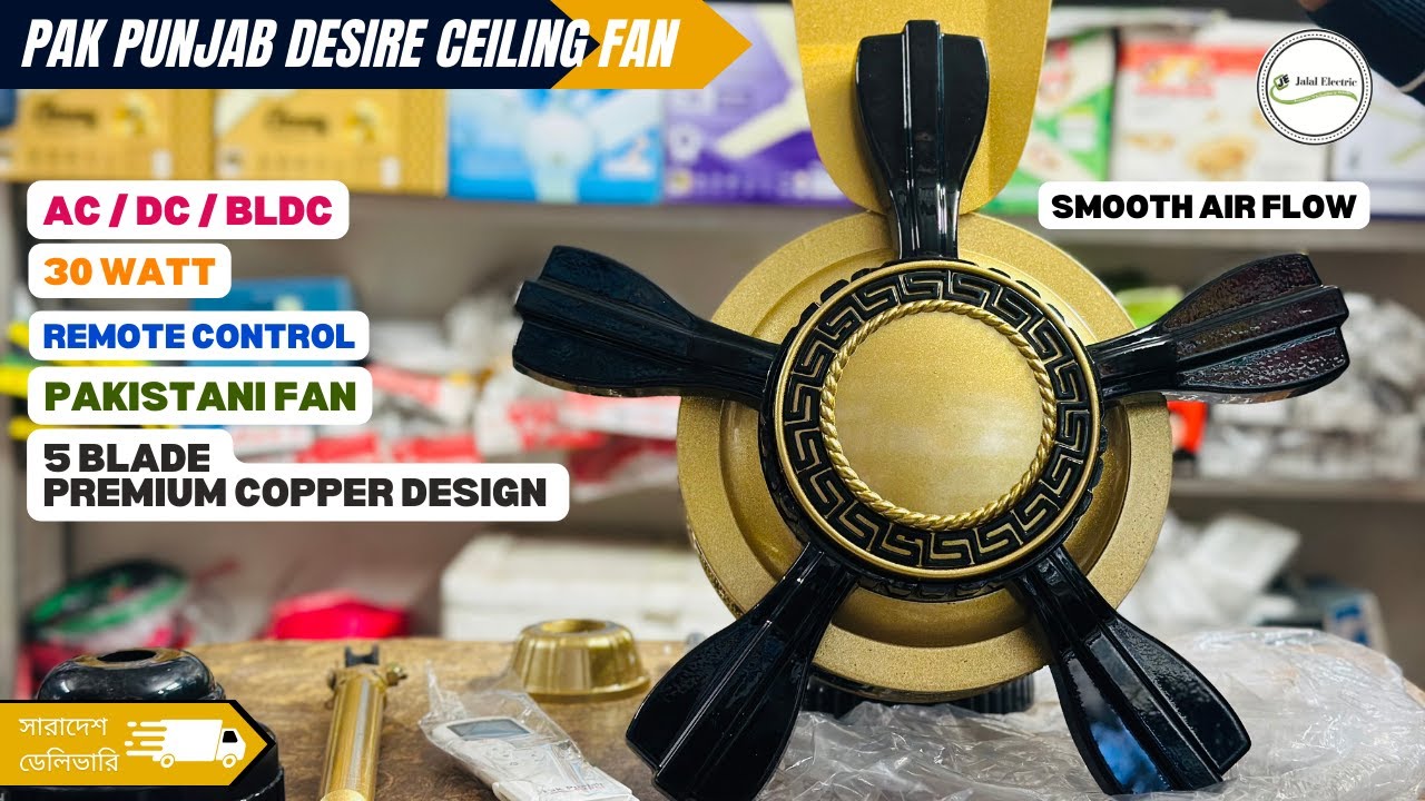 Pak Punjab Desire AC DC BLDC Ceiling Fan Review | 12V Backup Fan | Ultra Low Power Pakistani Fan