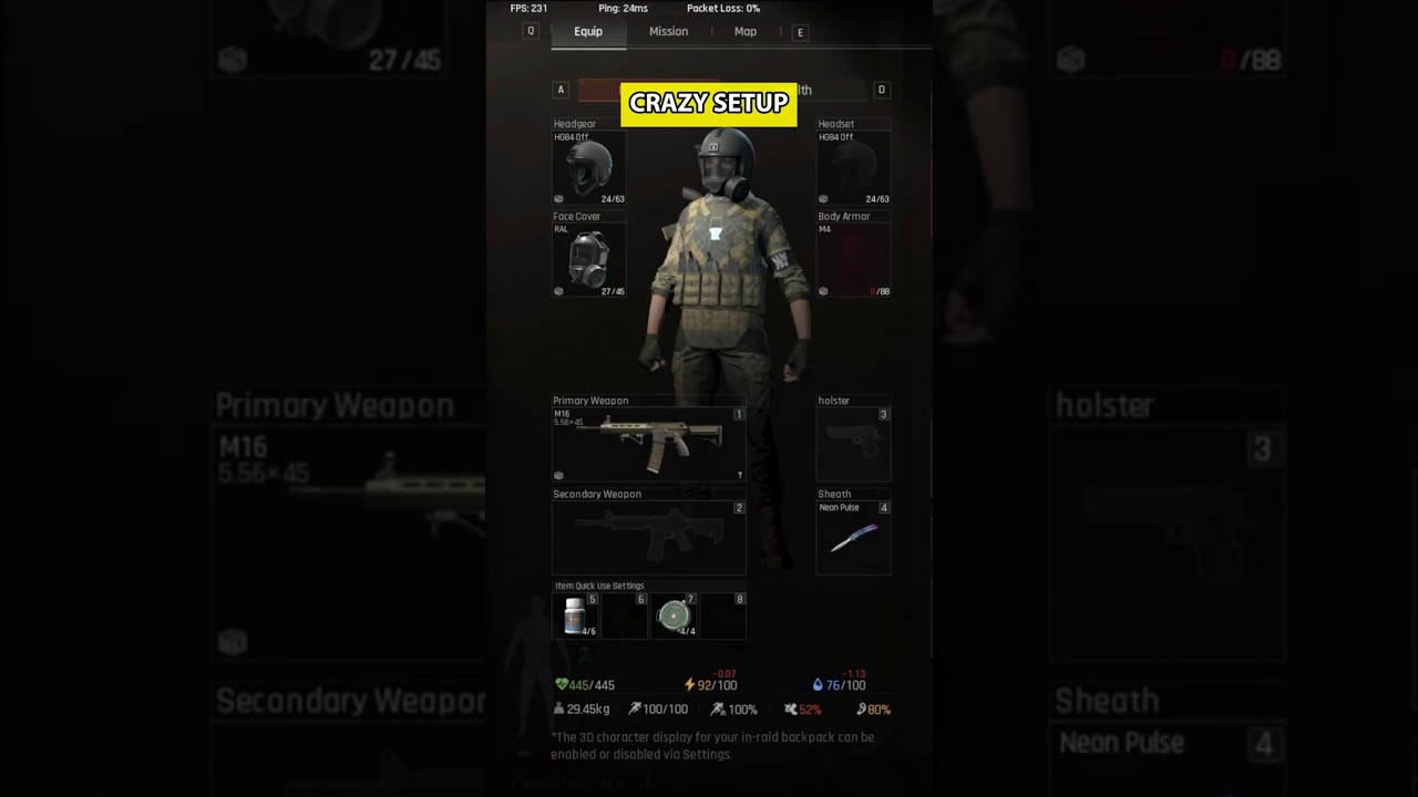 CRAZY SETUP WITH M16 AND ROOSTER HELMET  | Arena Breakout Infinite