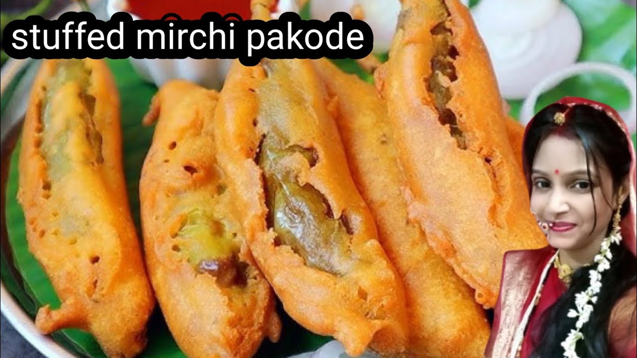 Stuffed mirchi pakoda ।। स्टफ्ड मिर्ची पकोड़ा ।। मिर्ची भाजी बनाने का आसान तरीका@Cookpinki 