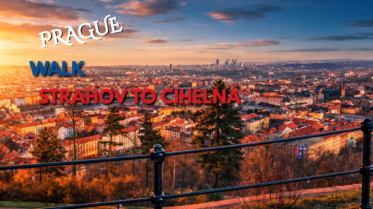 Strahov to Cihelná Park | Walk Through Petřín Gardens & Hradčany | Prague 4K