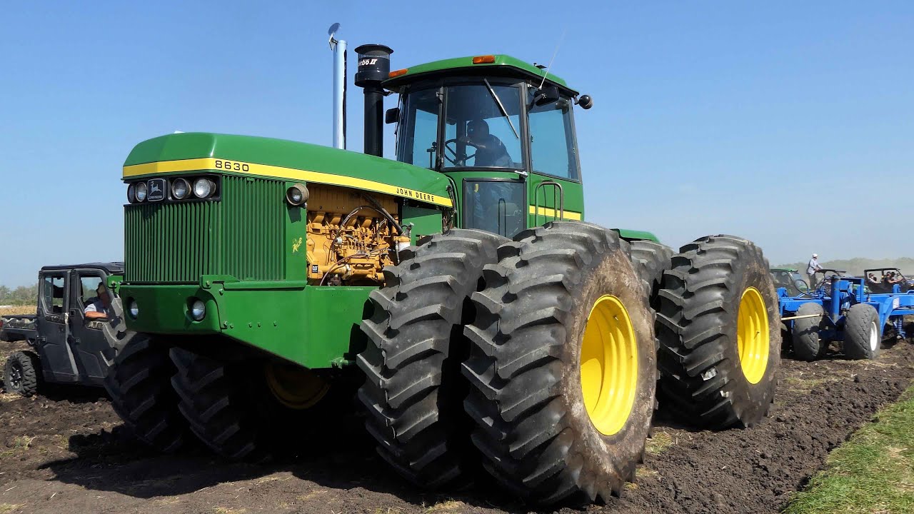 John Deere 8630 CAT Repower plowing with 10 bottom plow | CAT Power