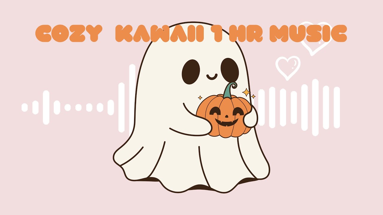 Cozy Kawaii Ghost 1 hour autumn lofi aesthetic BGM, Kawaii Study beats relaxing & chill Halloween