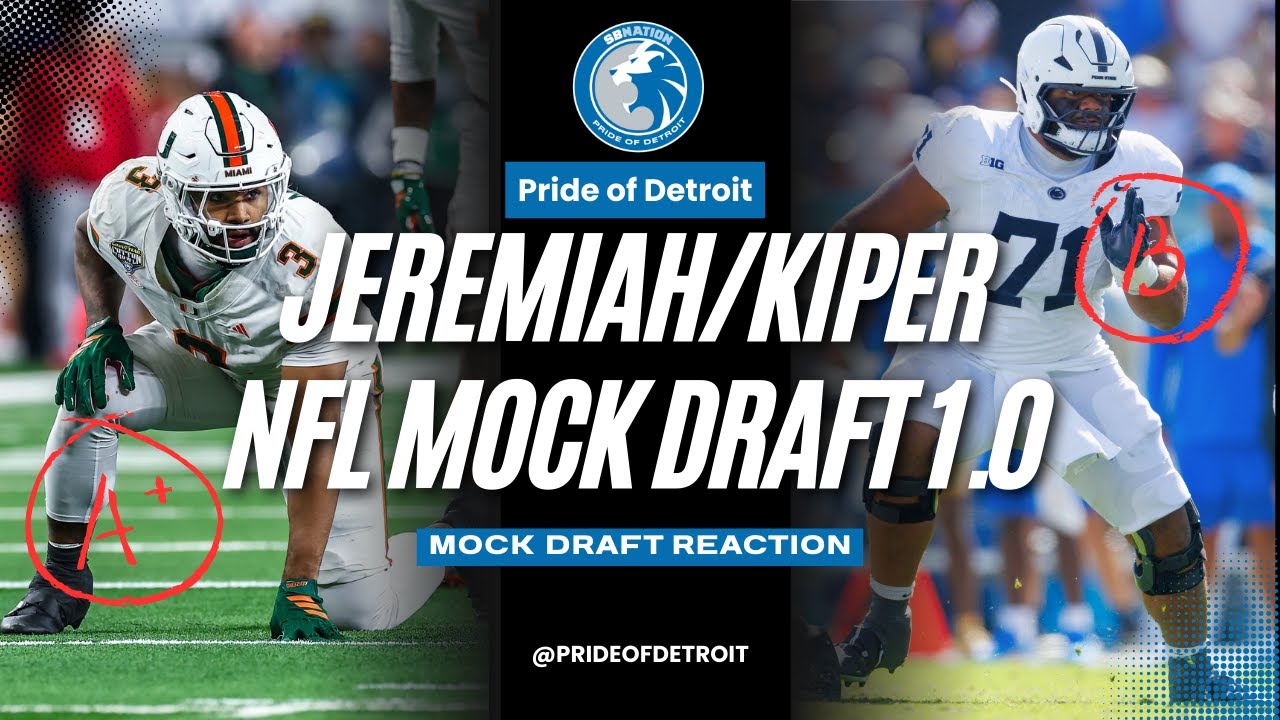 Lions Prioritize Trenches in 1st 2026 Mock Draft - POD Reacts