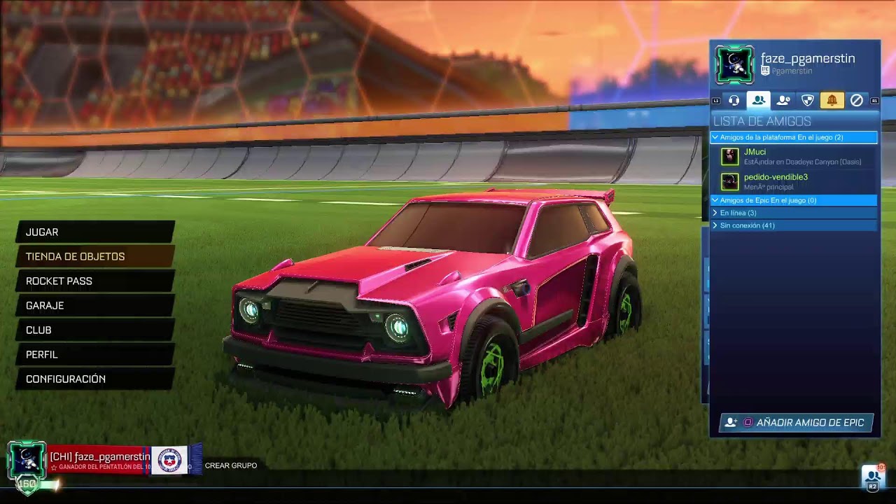 Jugando rocket league de chill