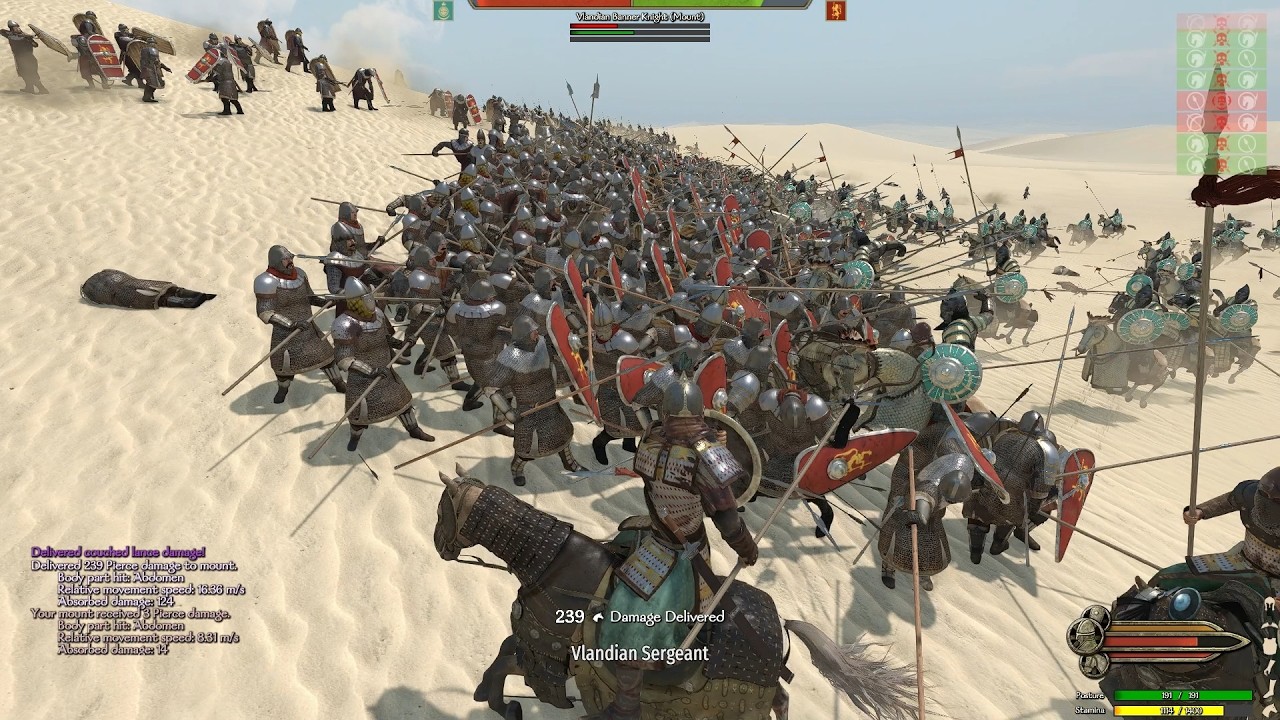 DESERT CRUSADE! 700 Khuzait Heavy Cavalry vs 1000 Vlandian Knights & Sergeants | M&B2 War Sails