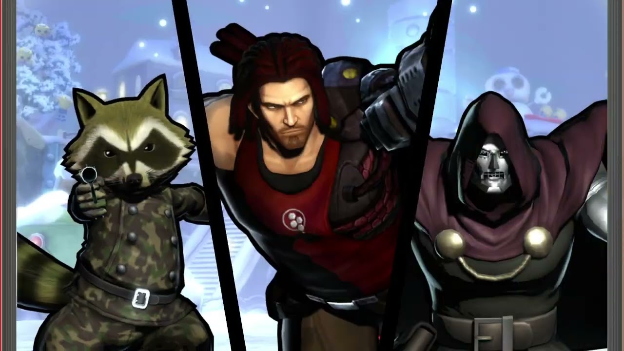 Ultimate Marvel vs Capcom 3: прохождение аркадного автомата Доктора Дума, Спенсера и Ракеты