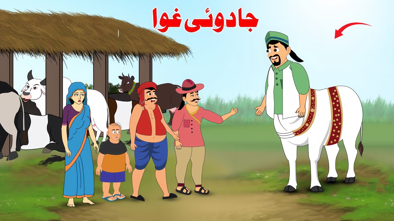Magical Cow Comedy Story | Pashto Cartoon Story | Educational & Moral Animation 2025