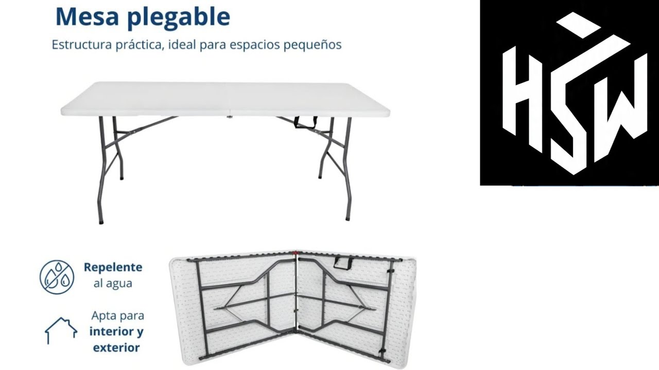 Mesa plegable basada 1.8m portafolio resistente para gardin y eventos 