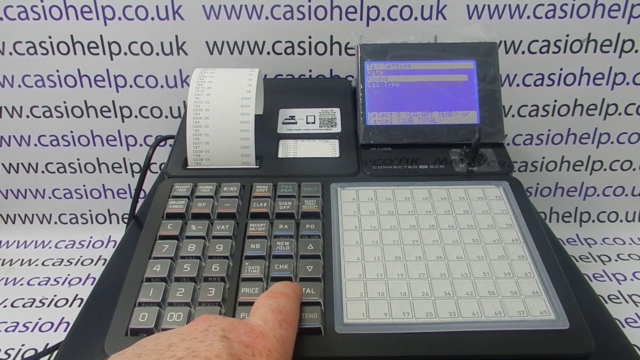 How To Program Tax Rates On The Casio SR-C4500 Cash Register