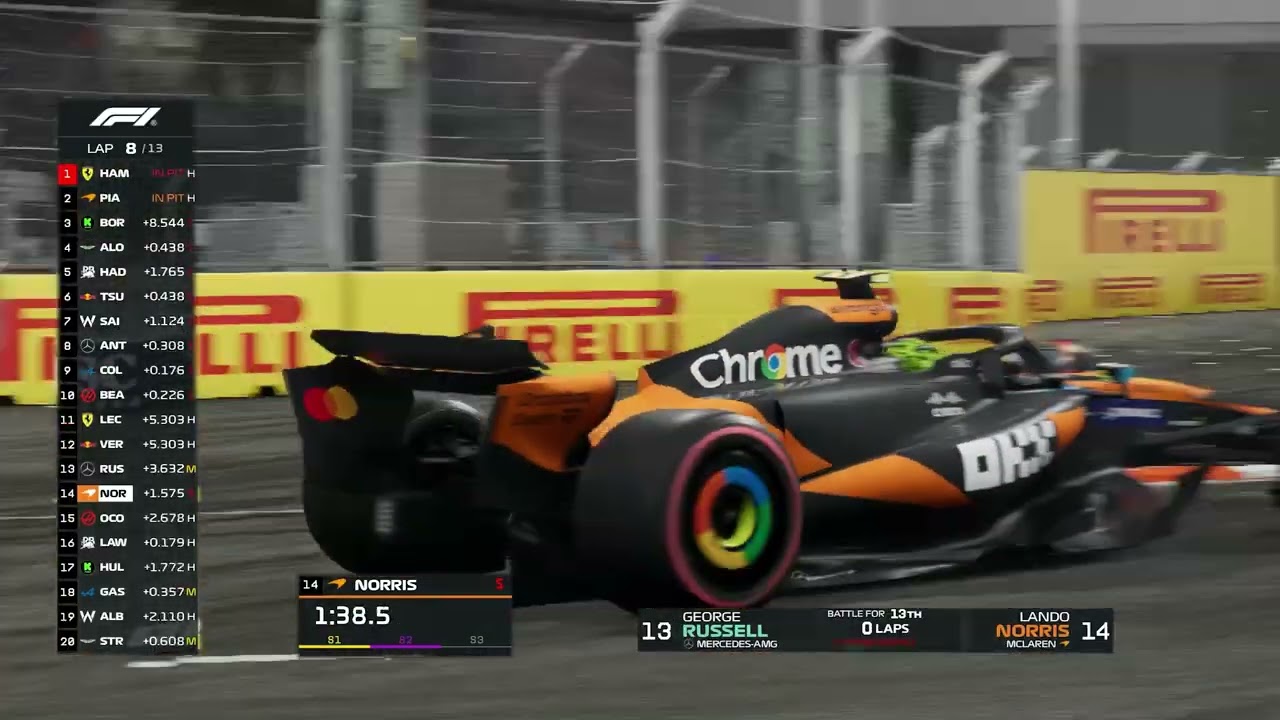 ❗Lando Norris Vs Oscar Piastri❗Race F1 Las Vegas #LasVegasGP 2025