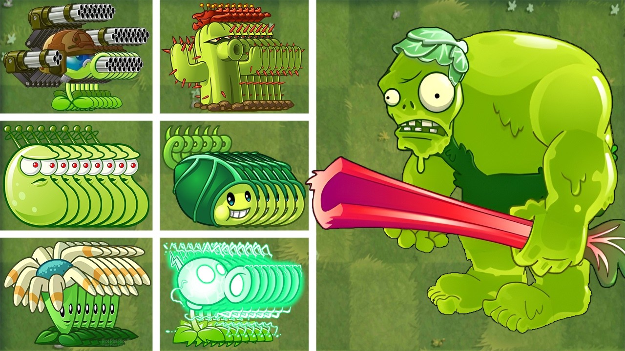PVZ 2 Gardenless Challenge - 3 Plant Food X All Green Plants Vs Zoybean Gargantuar - Who Will Win?