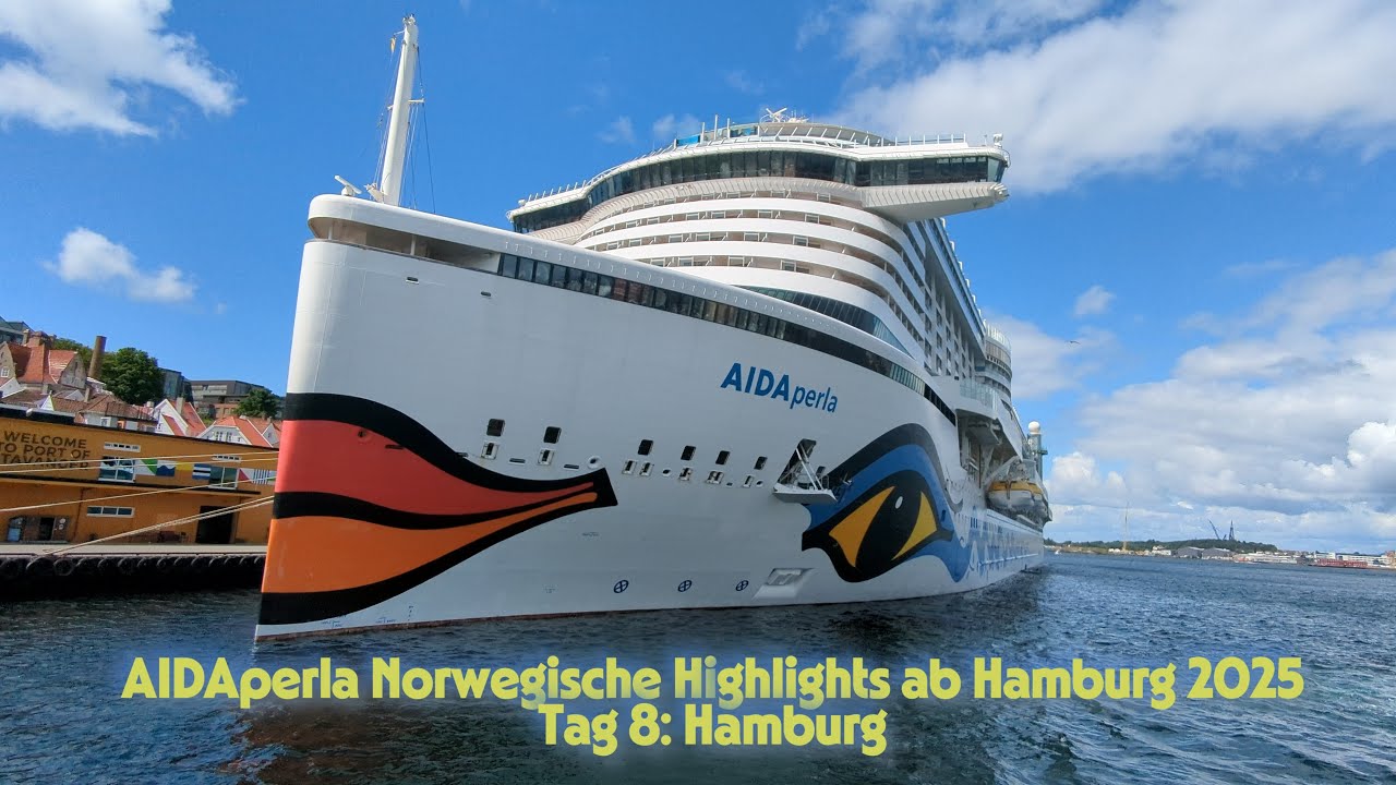 AIDAperla - Norwegische Highlights ab Hamburg 2025 - Tag 8: Back in Hamburg, Fleetfahrt mit HHL