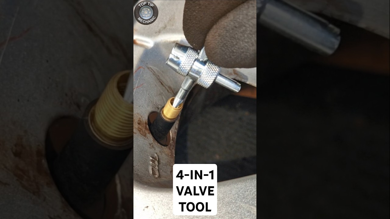 Using a 4-In-1 Tire Valve Core Tool #valvetool #tirevalve #schradervalve