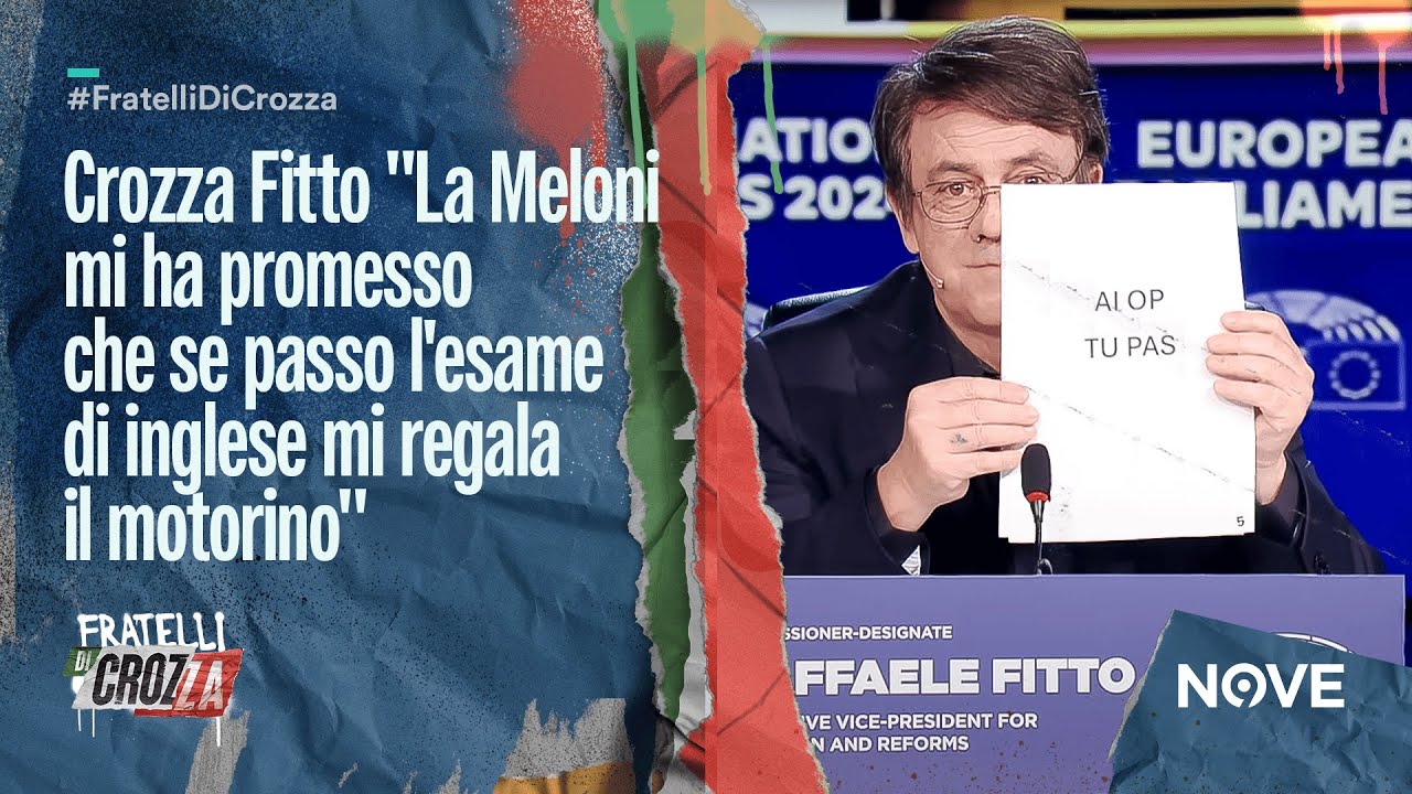 Crozza Fitto "La Meloni mi ha promesso che se passo l'esame di inglese mi regala il motorino"