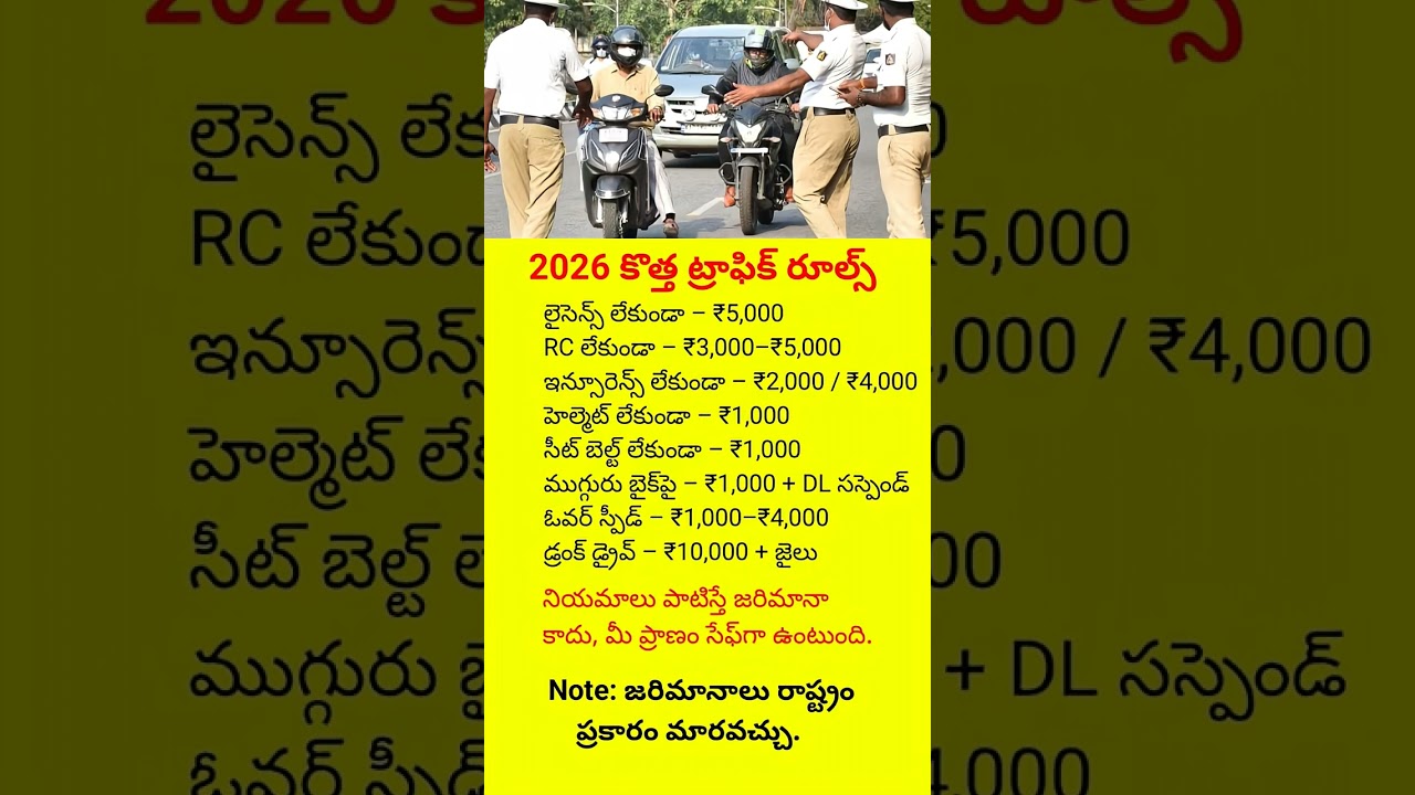 New Traffic Rules 2026 🚦 Fines You Must Know | Stay Safe & Avoid Penalties#trafficrules#new #viral
