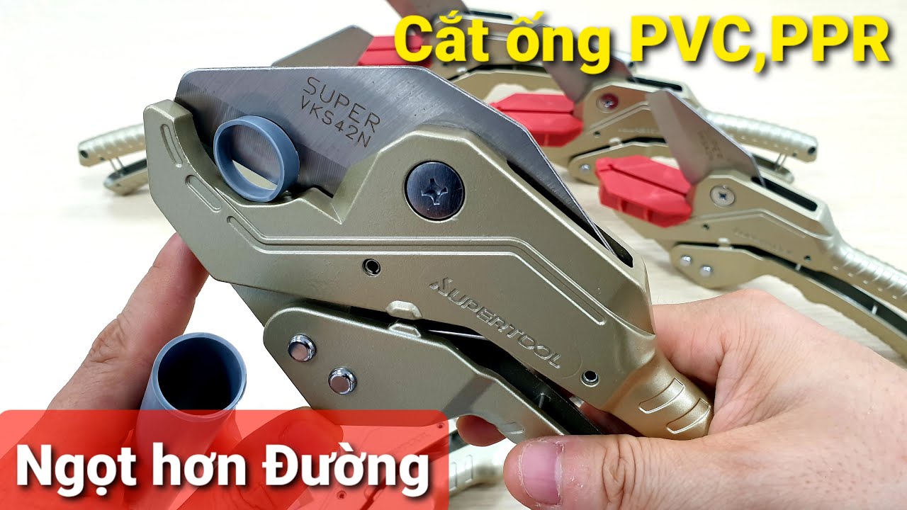 Kéo cắt ống nhựa PVC,PPR 2 trong 1 - Super Tool VK42N Nhật Bản