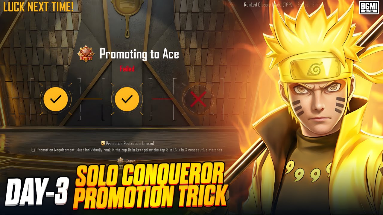 Latest Solo Conqueror Promotion Trick 🔥 BGMI 4.5 Update | Solo Conqueror Promotion Video🔥