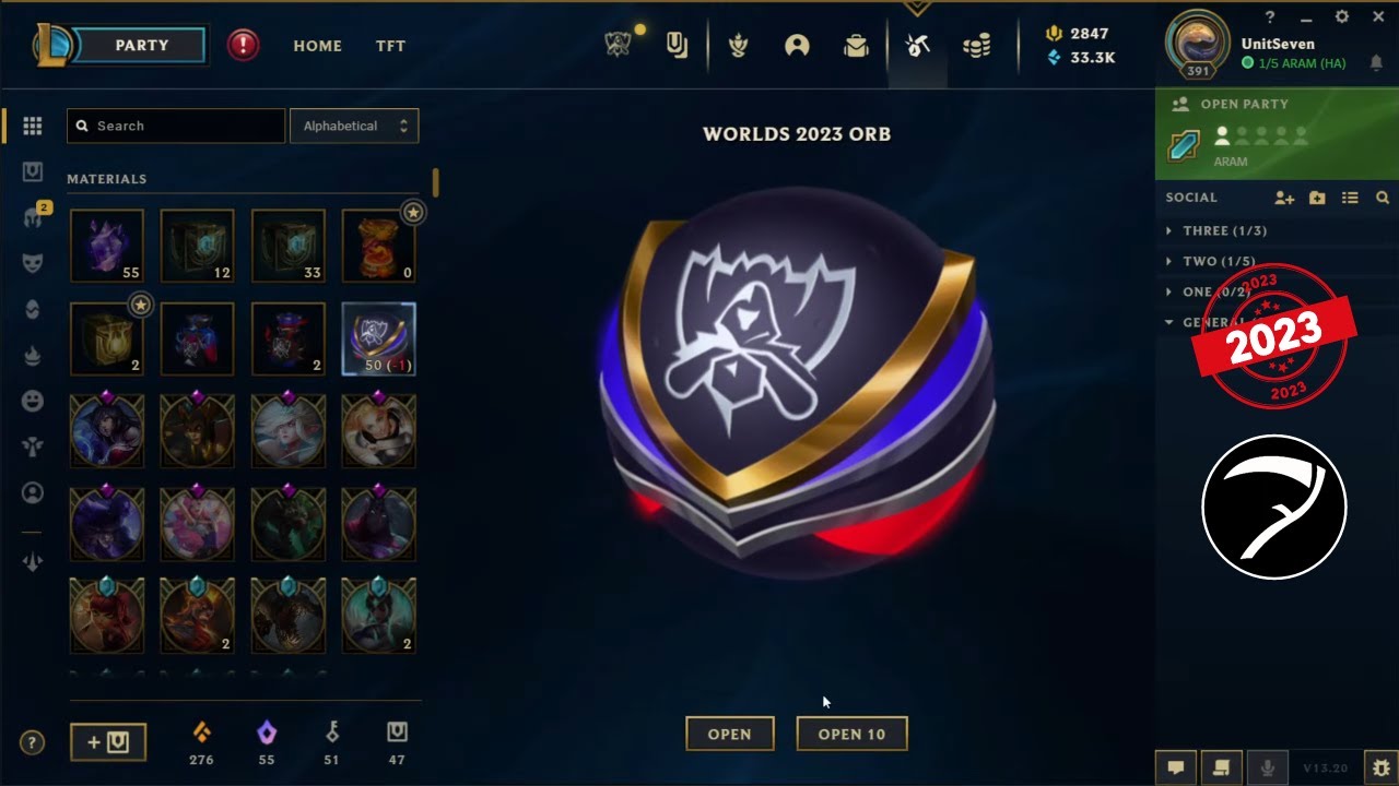 50x Worlds 2023 Mega Orb Bundle opening - League Of Legends