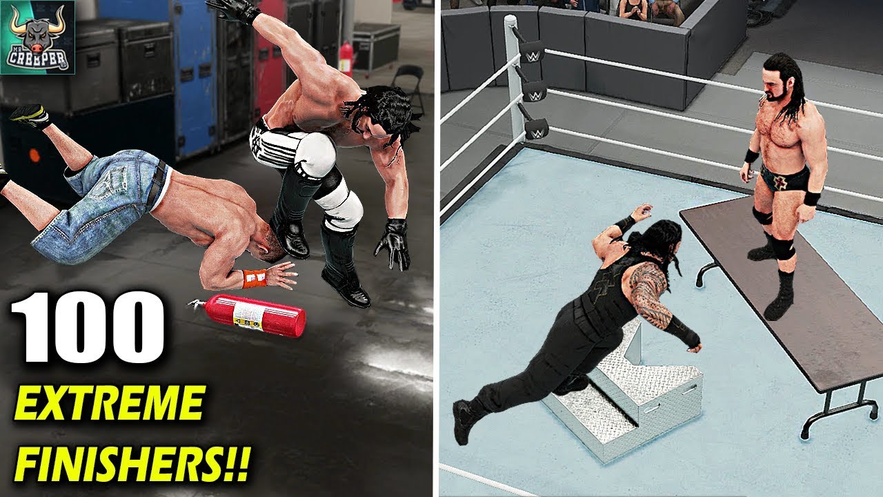 WWE 2K18 Top 100 Extreme Finishers!! WWE 2K19 Countdown