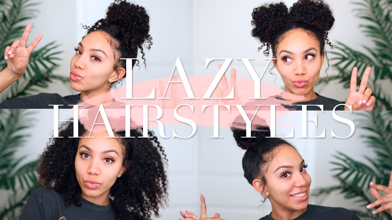 Lazy Hairstyles for CURLY HAIR | Quick, Easy, On-The-Go