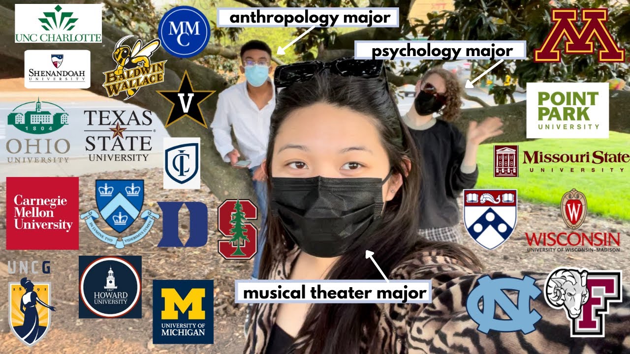 college decision reactions 2021!! ft. 3 seniors (musical theater, anthropology, psych majors)