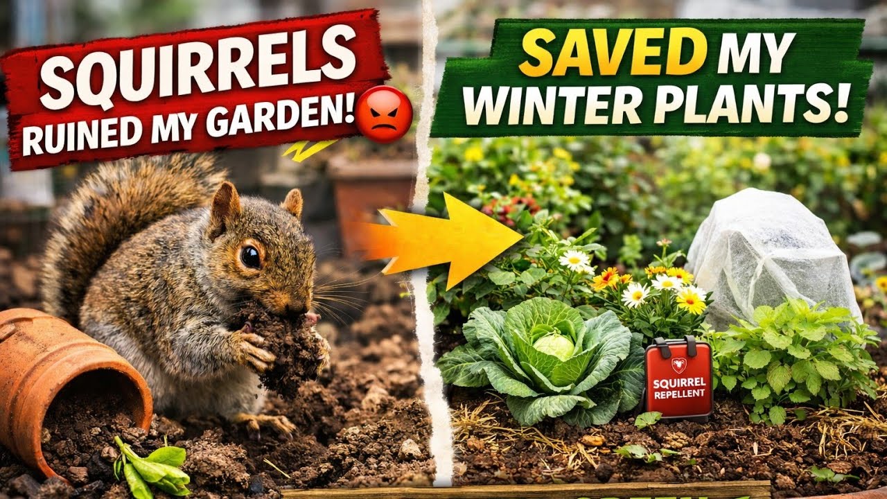 Squirrels Destroyed My Terrace Garden 🐿️ | How I Protected My Winter Plants 🌱 | BM DIGITAL GREEN