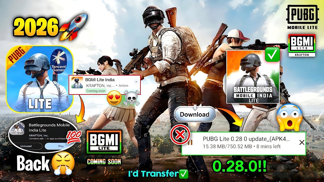 😱Pubg/Bgmi Lite Comeback🤯 India🇮🇳 Update 2026 | Pubg MLite I'd Transfer BGMi Lite😳 Update 2026 🔥