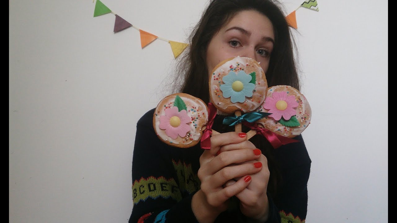 Оригинальное печенье на палочке к 8 марта!
