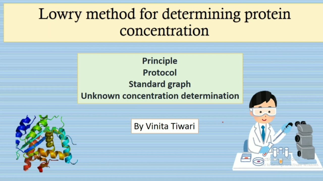 Lowry method for protein quantification