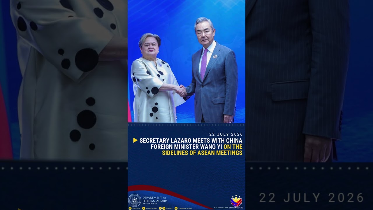Secretary Lazaro Meets with China Foreign Minister Wang Yi on the Sidelines of ASEAN Meetings