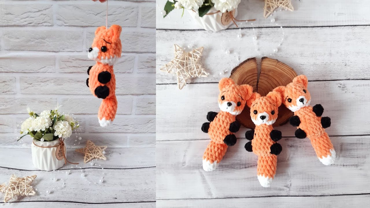 Crochet tutorial fox, woodland crochet animals tutorial, fox crochet keychain tutorial
