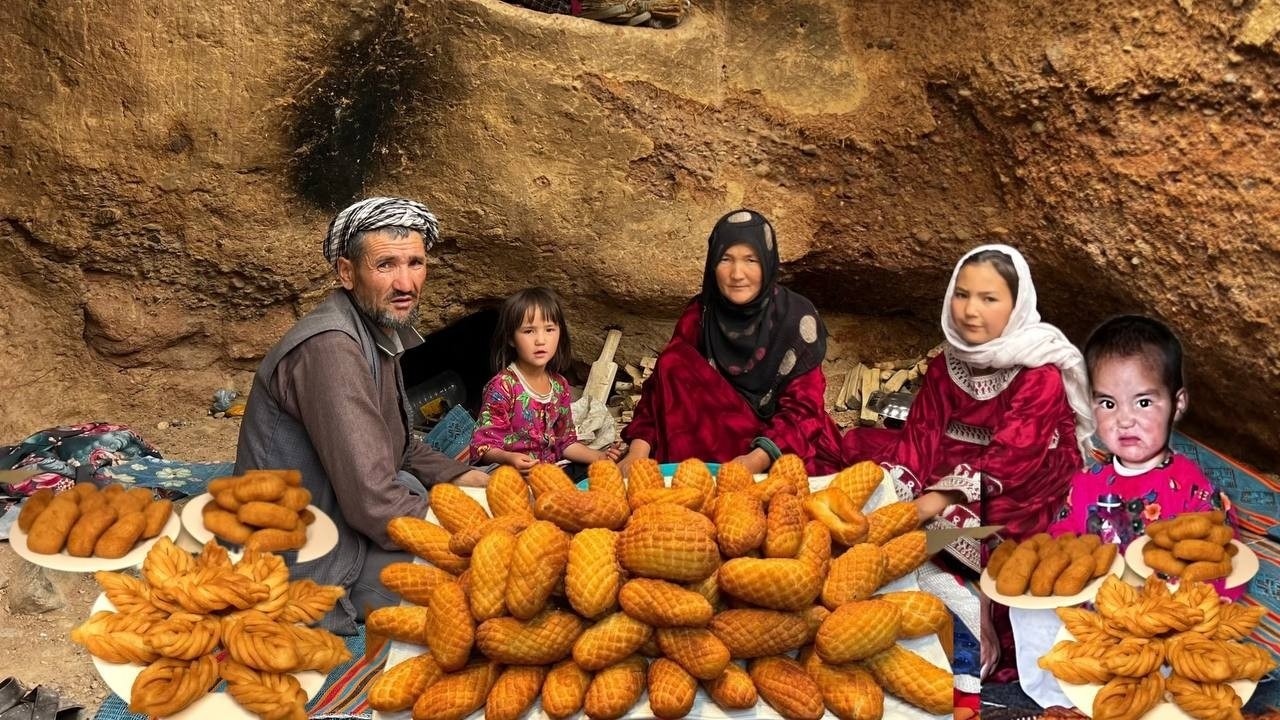 Real Village Life in an Afghan Cave | Traditional Besaraq Cooking | Village Life