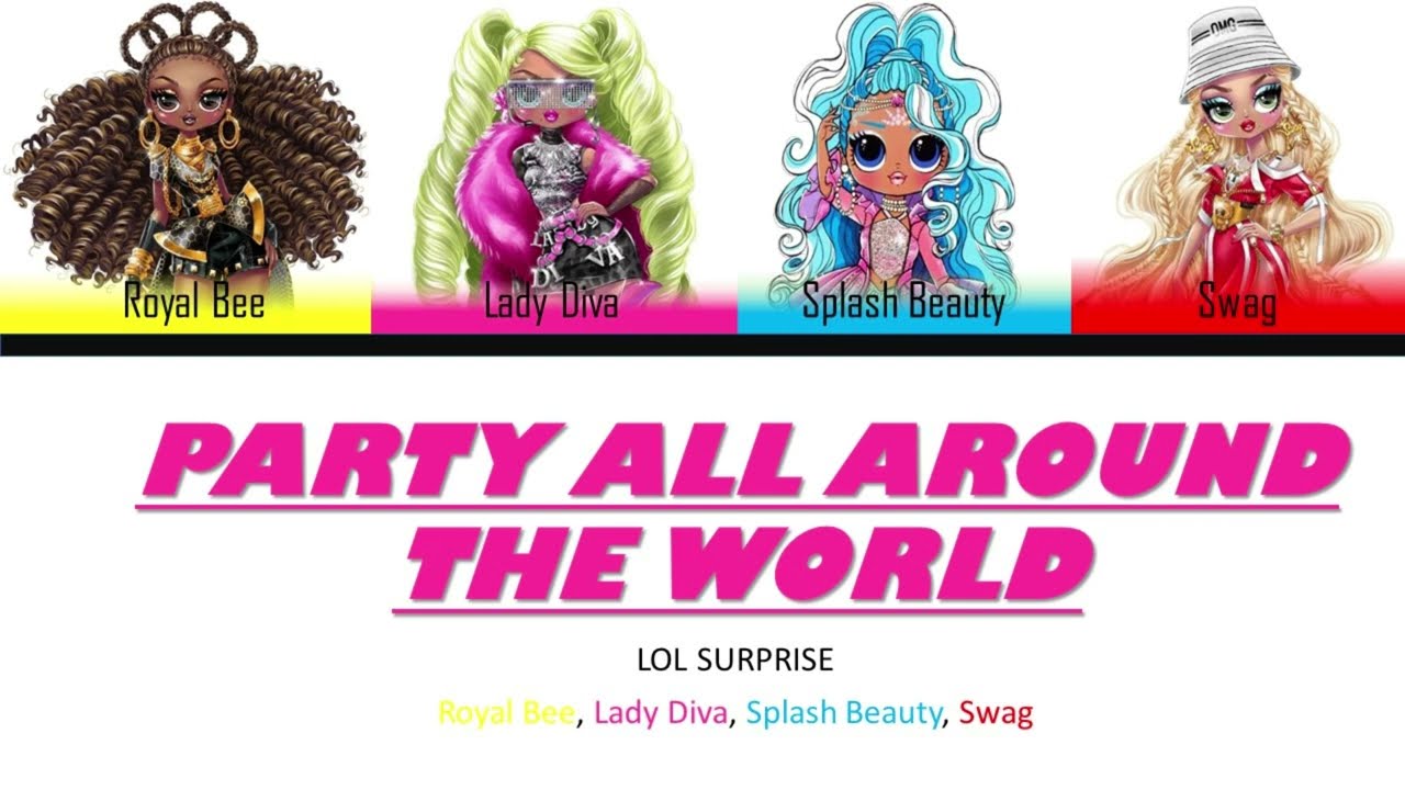 PARTY ALL AROUND THE WORLD Color Coded Lyrics