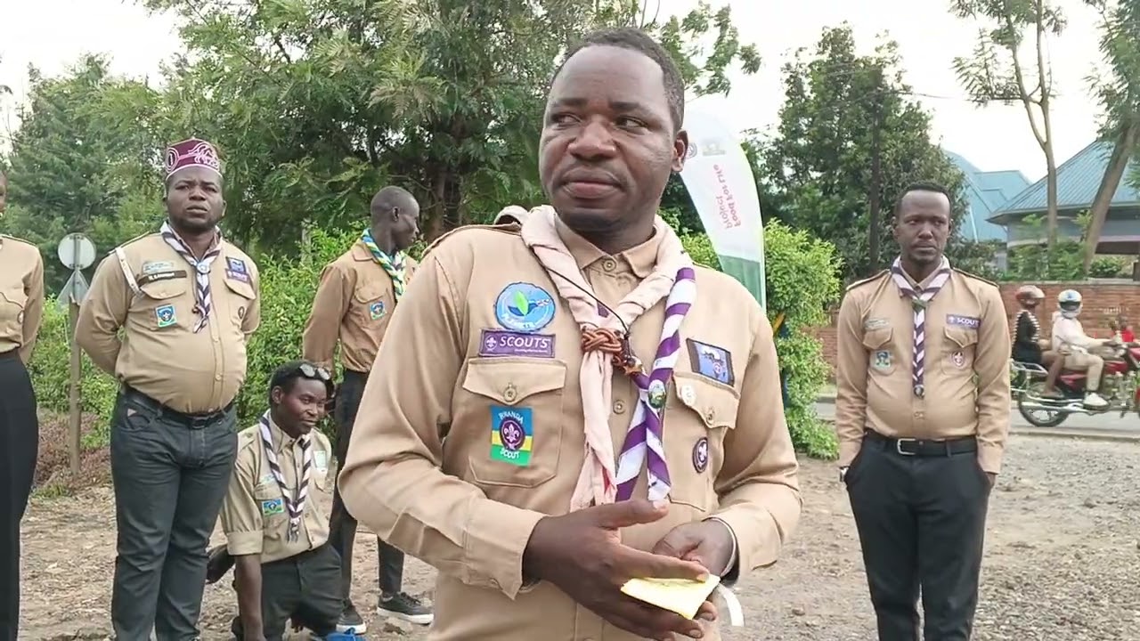 Komiseri w'igihugu ushinzwe Youth Programme LT. David mu gusoza Rover moot 2026. #Rwanda_Scouts