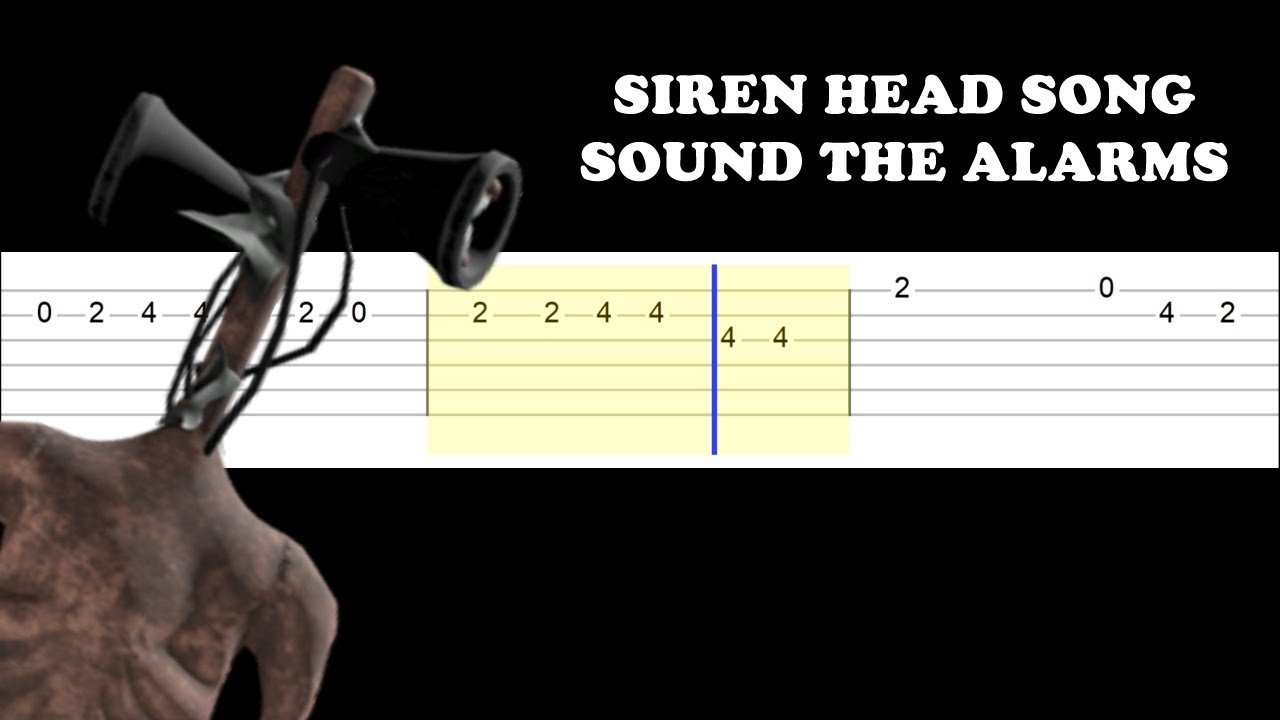 SIREN HEAD SONG - Sound the Alarms (Easy Guitar Tabs Tutorial) kyle allen music