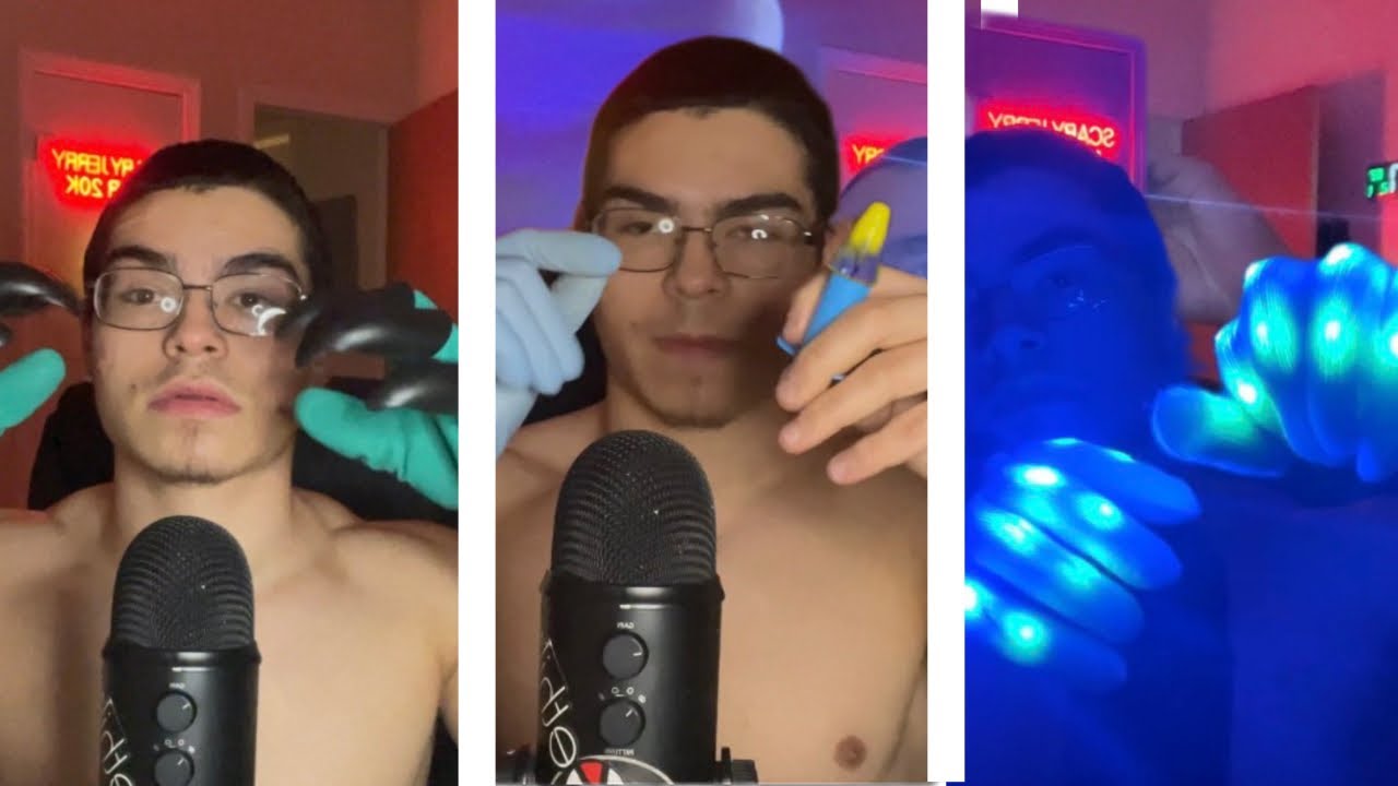 🧤3 DIFFERENT TYPES OF GLOVES INSDE OF THIS VIDEOS FOR TINGLES🧤 (PLASTIC GLOVES , RUBBER GLOVES!!)