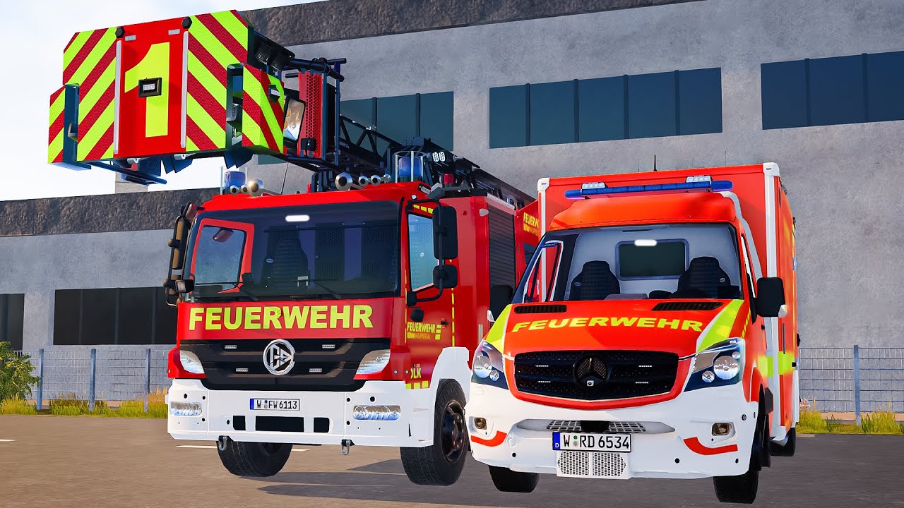 Emergency Call 112 – Wuppertal Fire Brigade Night Shift | Fire Truck & Firefighters Responding in 4K