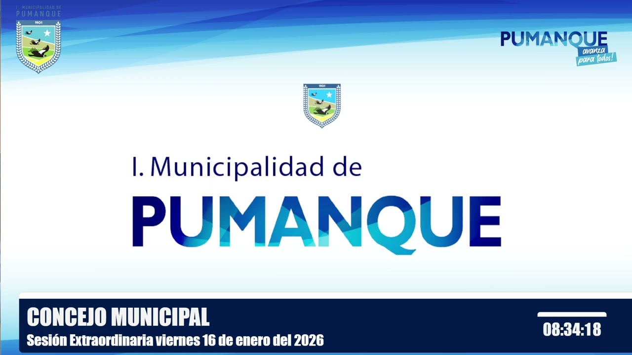 Transmisión Concejo Municipal Sesión  Extraordinaria enero 2026