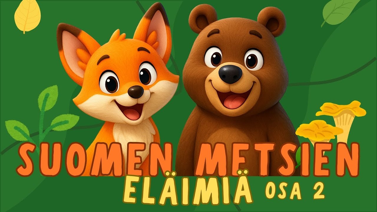 Suomen metsien el&auml;imi&auml;: osa 2 | Lasten luontomatka | El&auml;invideo lapsille 🐻🦊