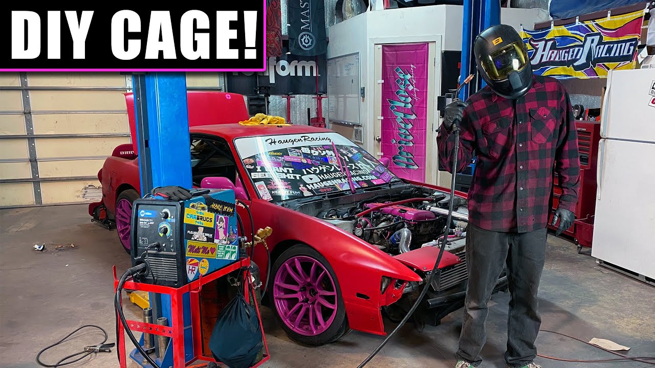 LOW BUDGET DRIFT BUILD EP 9- DIY Roll Cage
